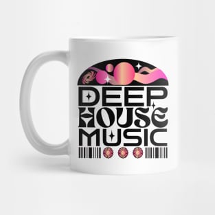 DEEP HOUSE  - Orbs And Stars (black/purple/gold) Mug